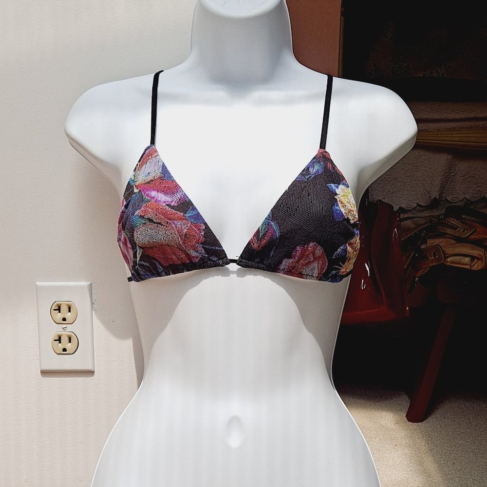 Multicolored Bra Top Bathing Suit Top from PrivateArtsLA.com NWT
